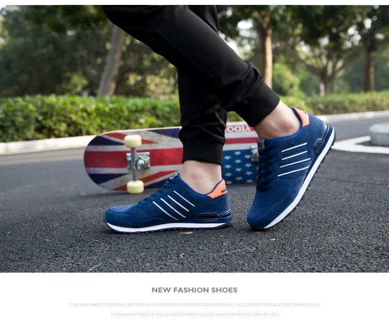 Brand Sneakers Men Outdoor Running Shoes High Quality Lace-Up Men Casual Shoes Fashion Comfortable Walking Shoes Tenis Hombres