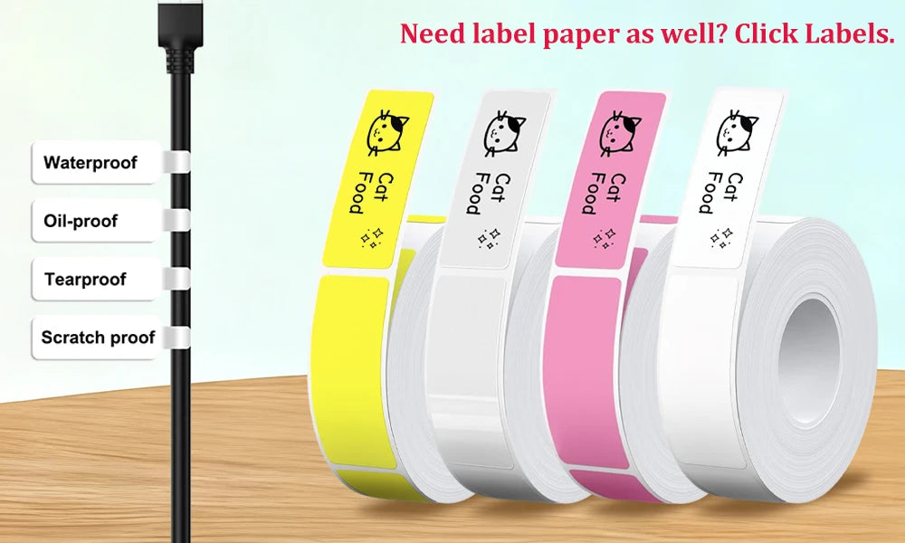 Marklife P15 Mini Label Printer Portable Thermal Printer Inkless Self-adhesive Paper Sticker Printing Machine Name Tag Labeller