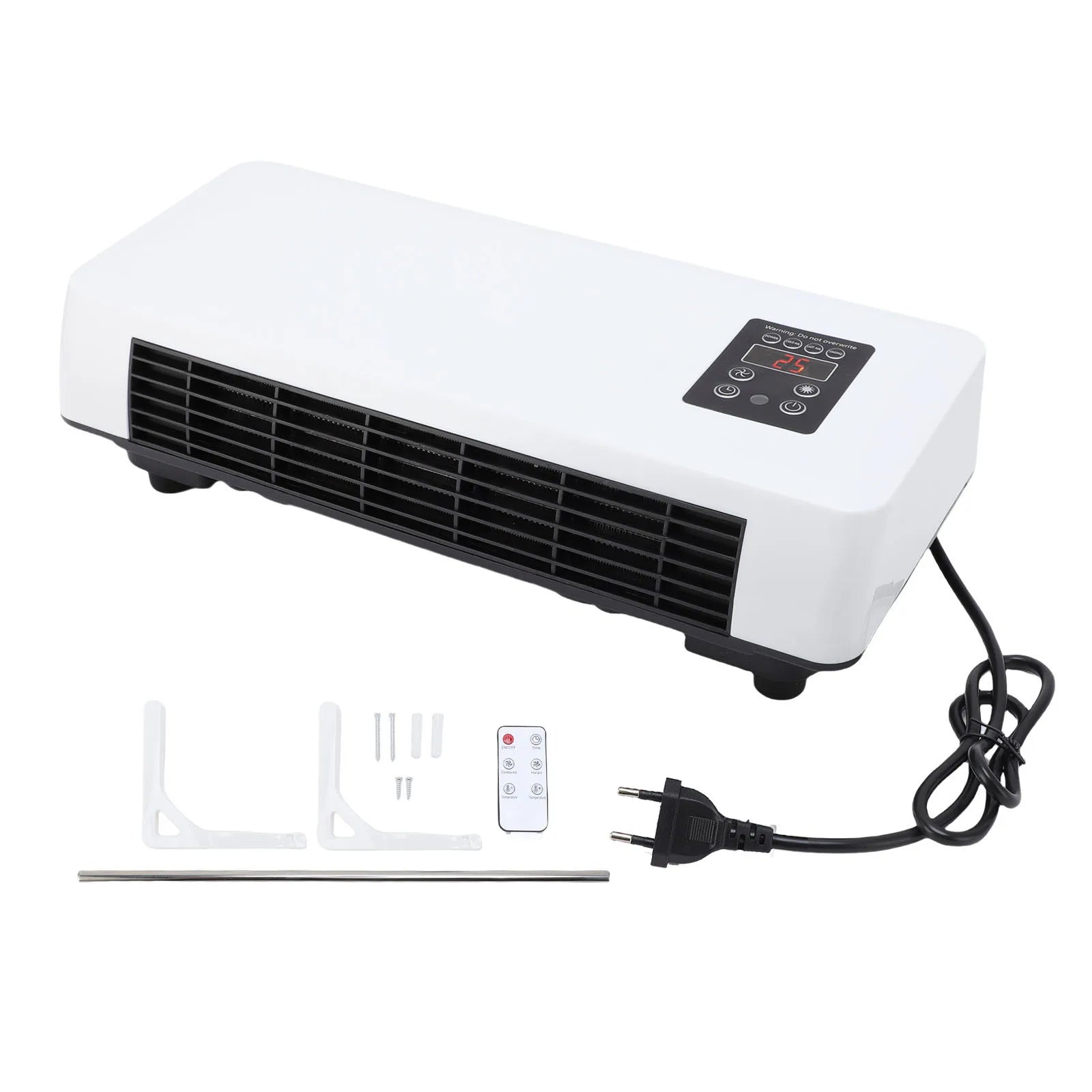 Wall Mounted Air Conditioner Electric Heater Efficient Low Noise Space Saving Multifunctional Electric Heating Fan for Bathroom