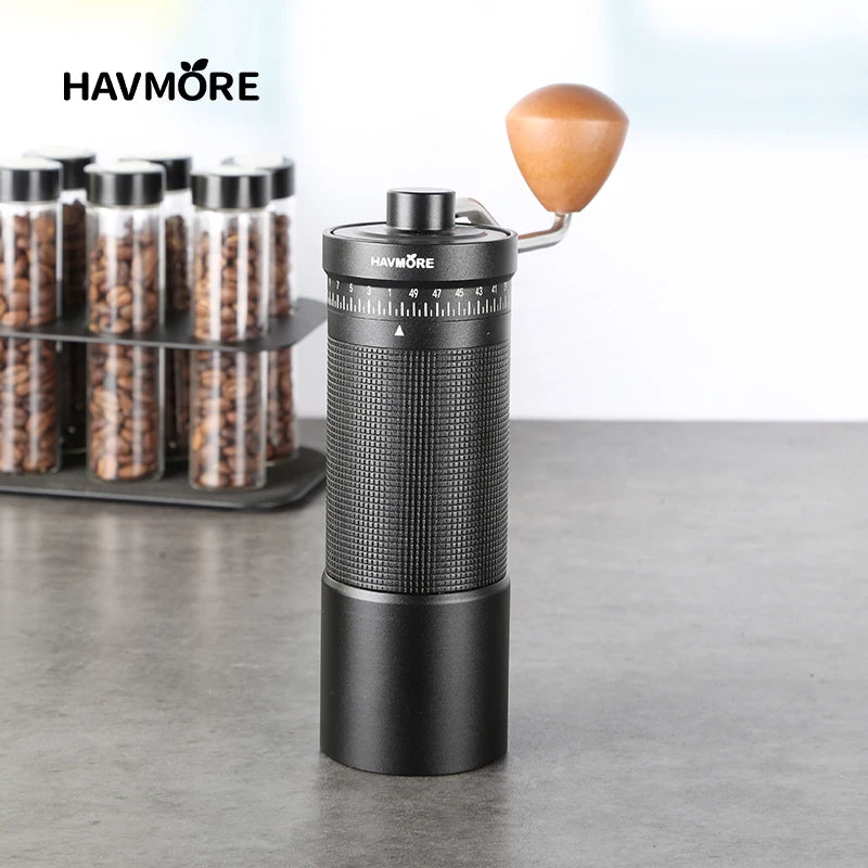 Professional Manual Coffee Grinder Upgrade All-metal Body  Anti-slip Design Portable Grinder Burr Inside