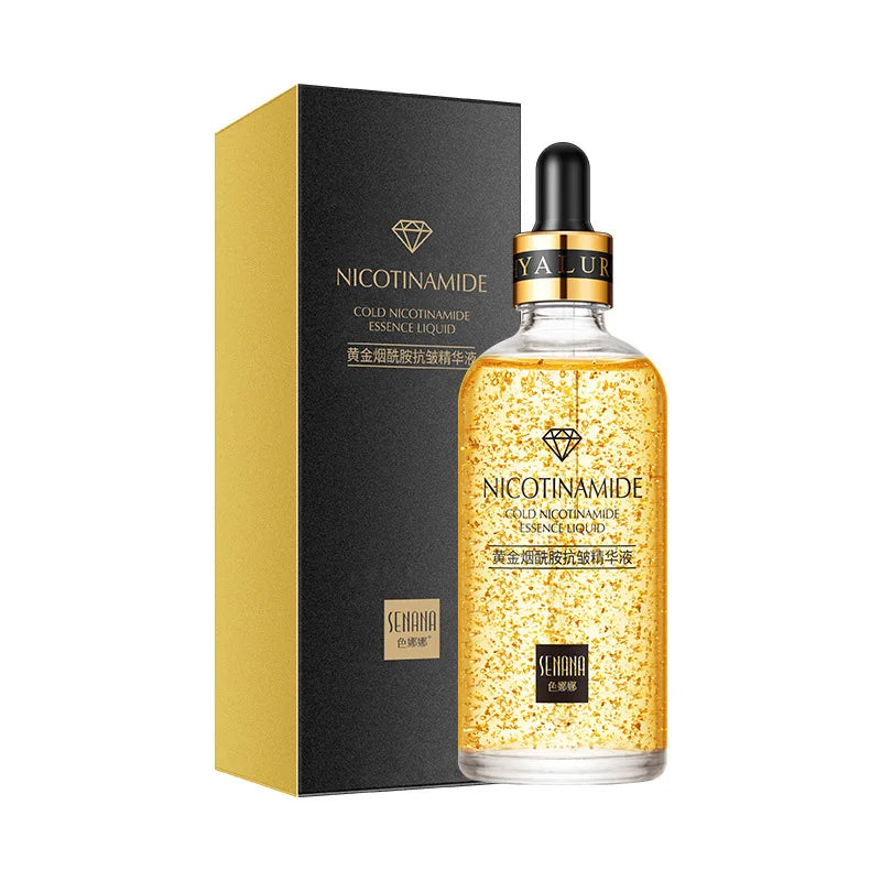 50/100ml Face Serum Nicotinamide Facial Essence Liquid 24K Pure Gold Anti-Aging Moisturizing Refreshing Skin Care