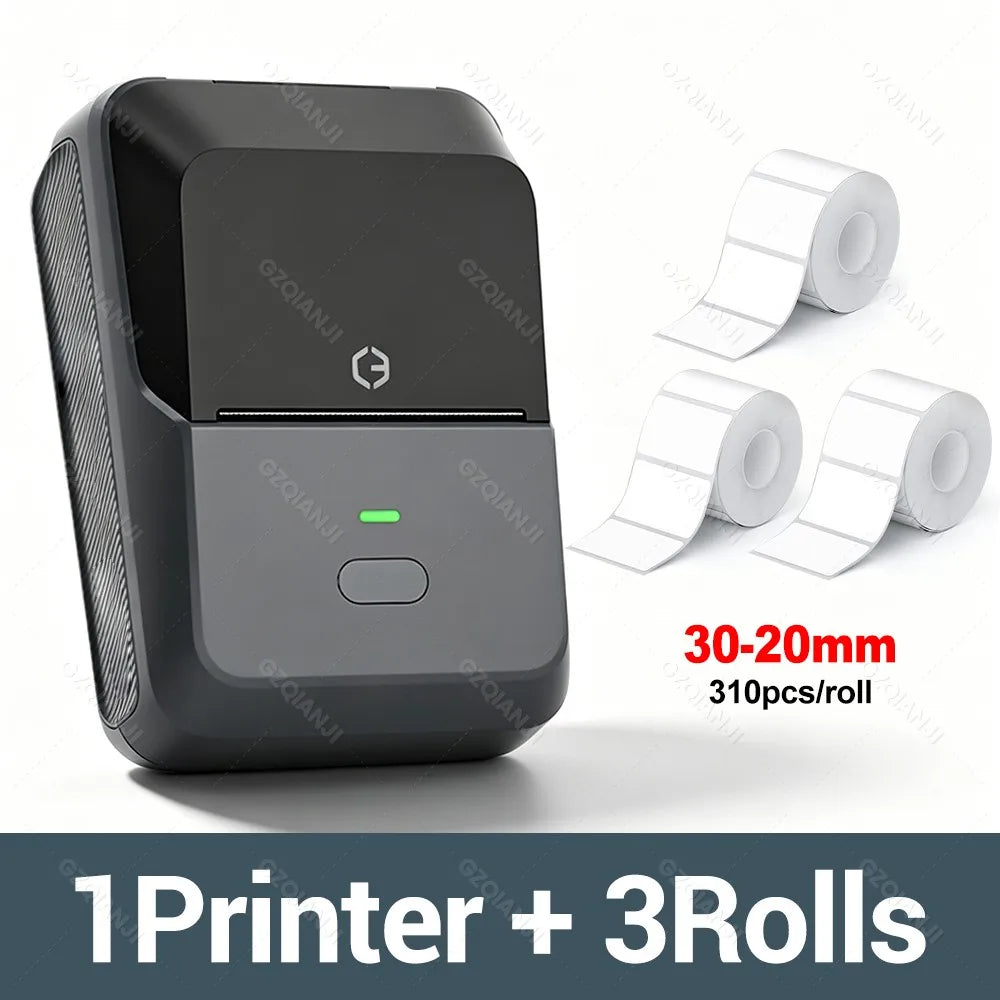 P2 Mini Thermal Label Printer Self-adhesive Food Stickers Bluetooth Maker Pocket Name Price Barcode Business Labeling Machine