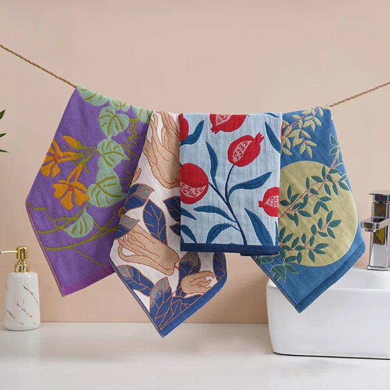 1PC-34X40cm large kitchen towel, quick-drying four-layer cotton gauze, decorative family dining room tea towel