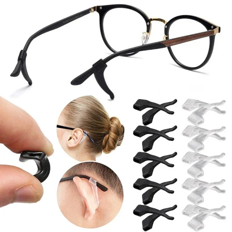 2/4/6pairs Silicone Anti-slip Glasses Leg Ear Sleeve Bracket Fastener Eyeglasses Accessories Grip Anti-fall Eyewear Holder
