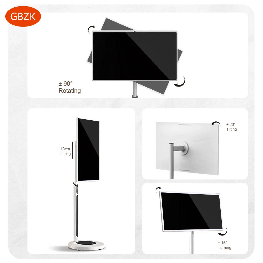 32 Inch Gaming Monitor Smart Tvs Television Touch Screen Tv Mobile Tv Android System Portable Display Screen Move At Will