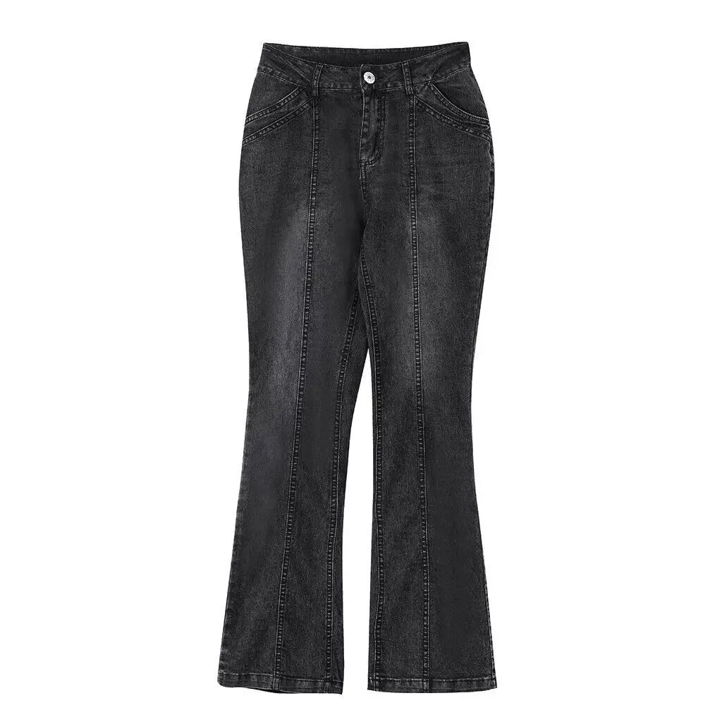 2025 New Women's Low Waist Boot Cut Jeans Fashion Slim Stretch Denim Flared Pants Casual Female Trousers XS-4XL Drop Shipping
