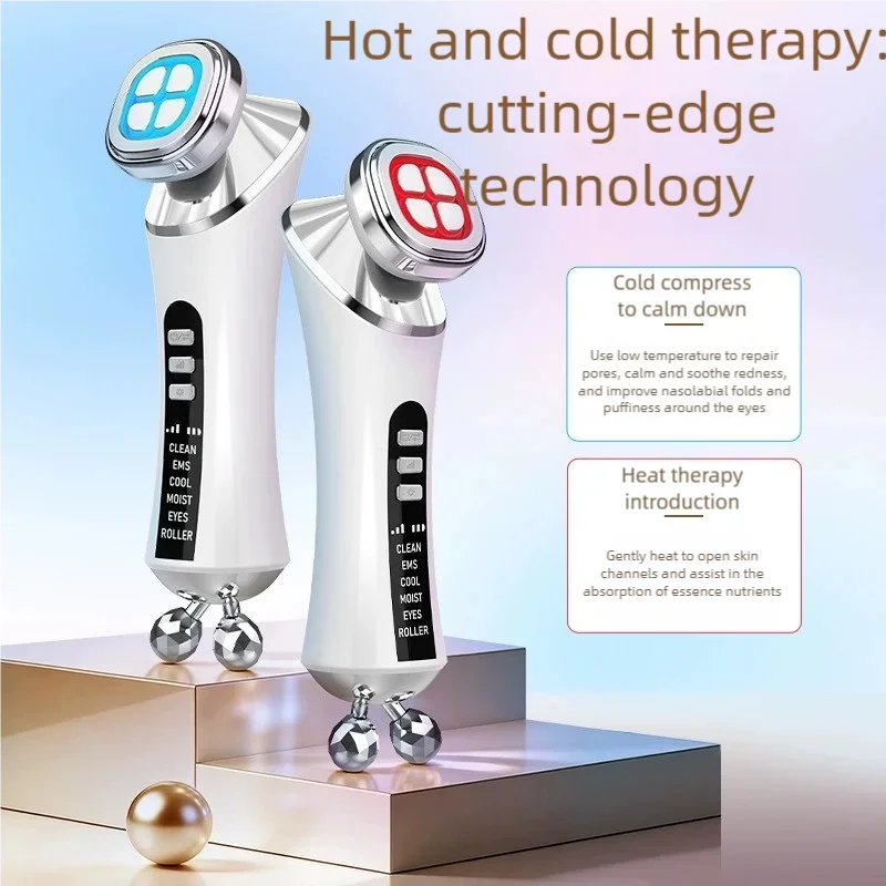 EMS Facial Micro-current Beauty Instrument 6Mode Eye Face Lift 3D Roller Massager 3 Colour LED Skin Tighten Massage Beauty Devic