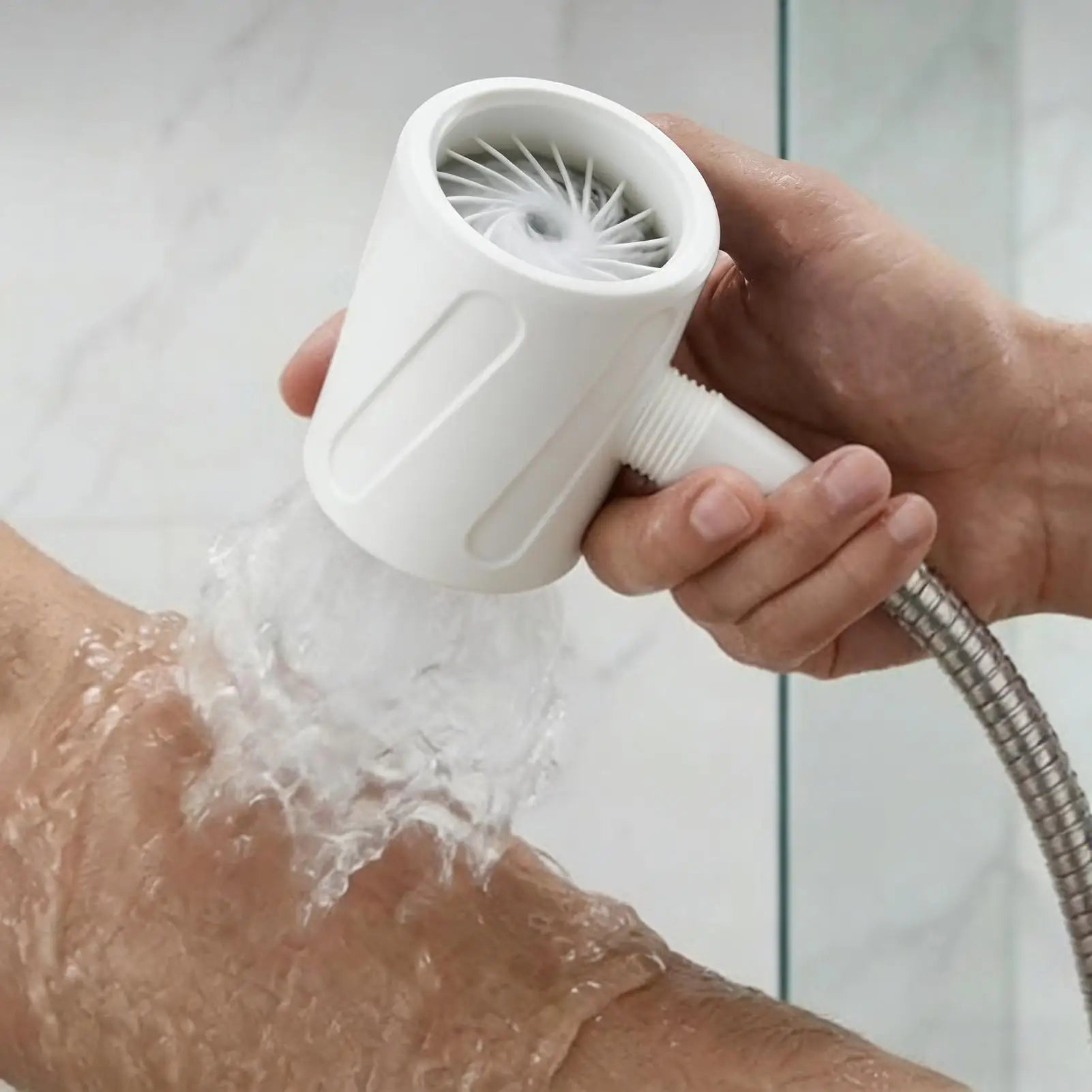 Shower Head, Portable Universal Anti-Clog Precision Threading, Men Rain Shower Head Bath Accessories for Home, Gym, Spa, Washing