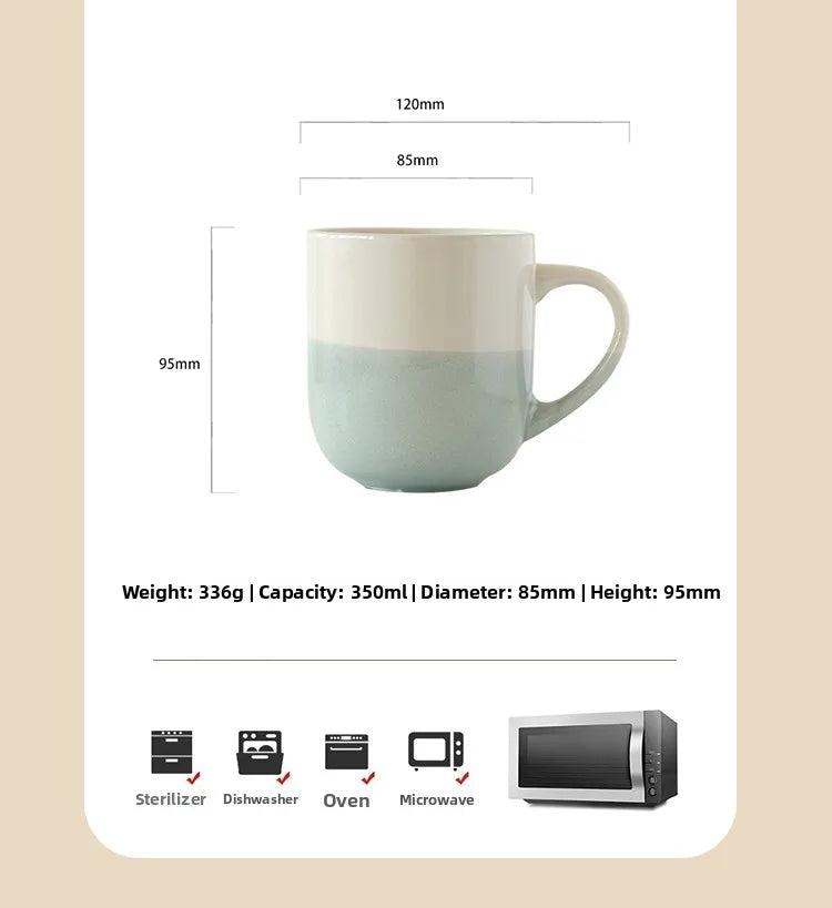 Simple Ceramic Coffee Mug Creative Color Collision Water Cup Home  Color Glaze Ceramic Cup Three Decades Home Goods