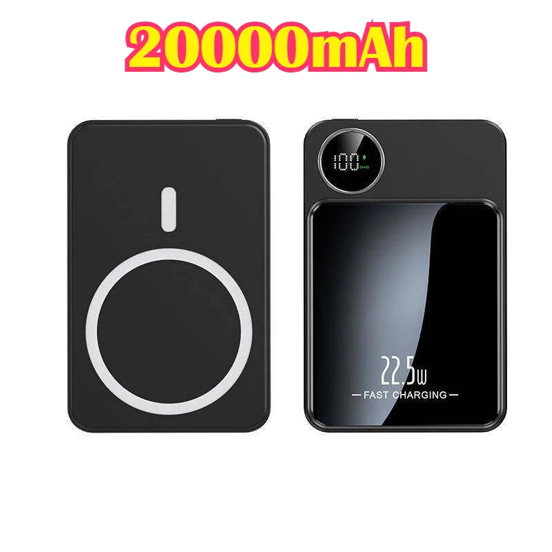 20000mAh Alloy Magnetic Powerbank Magnetic Power Bank Wireless Fast Charger for IPhone 17 16 151413 Backup Battery for Magsafe