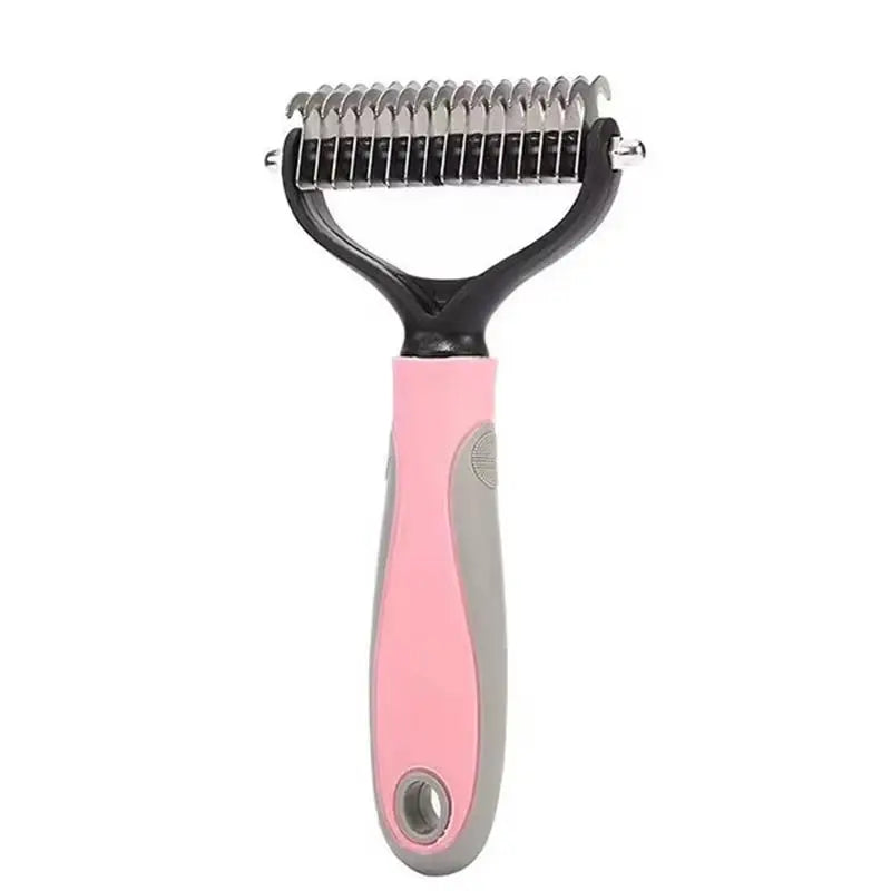 (New) 1Pcs Professional Pet Deshedding Brush 2 Sided Dematting Dog And Cat Hair Remover Grooming Shedding Supplie