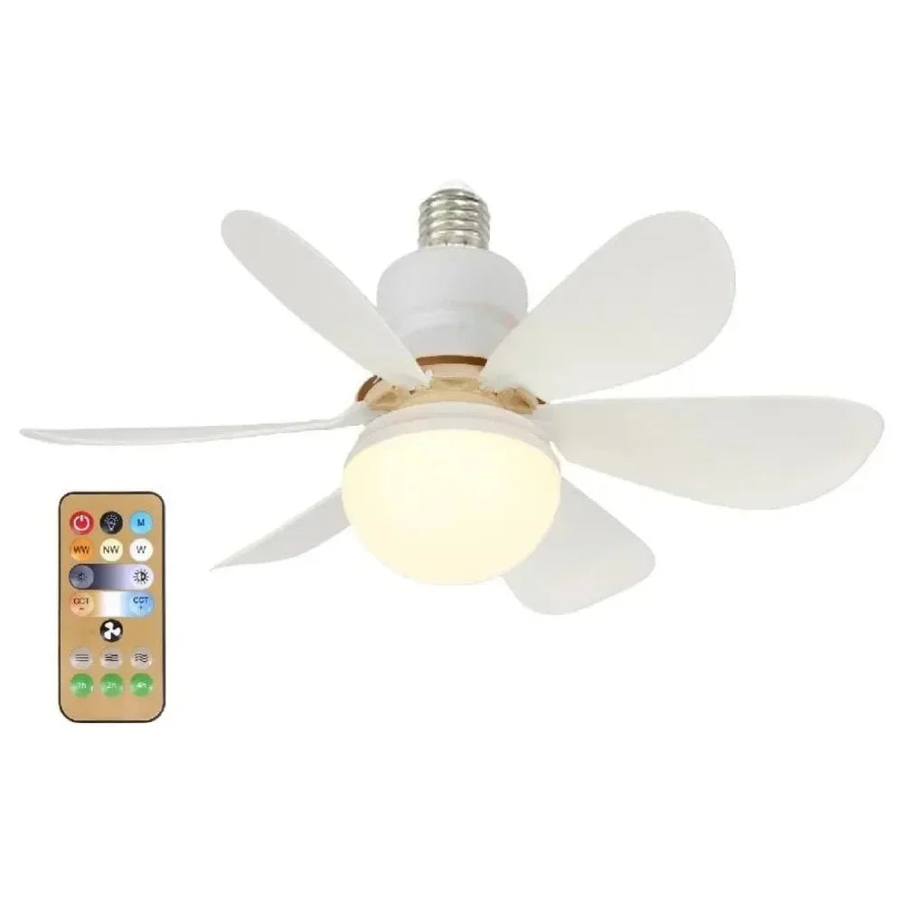 E27 with Remote LED 30W Ceiling Fan Light  Dimming Function  Suitable for Living Room Study and Home Use 85-265V