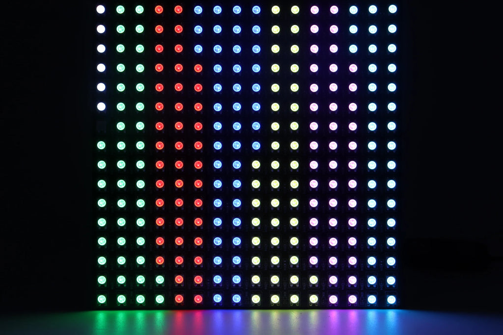 4x12 8x8 16x16 8x32 WS2812 RGBIC Led Digital Matrix Panel Lights WS2812 Flexible Addressable Spliceable Pixel Module Screen DC5V