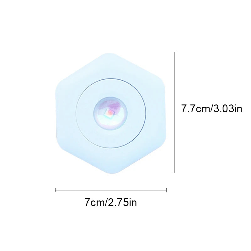 Creative Hexagonal Cat Eye Under Cabinet Light Sunset Red Projection Sunset Lamp Battery Powered Touch LED Decorative lights