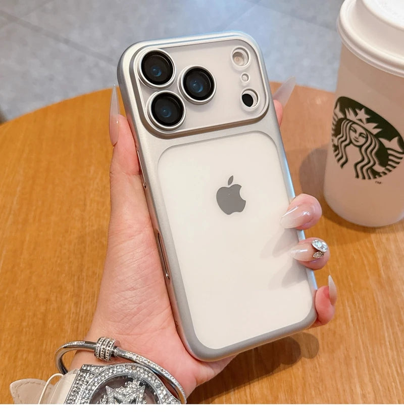 Luxury Soft Matte Phone Case For iPhone 11 12 13 14 15 16 17 18 Pro Max Plus Air Electroplating Silicone Bumper Back Cases Cover