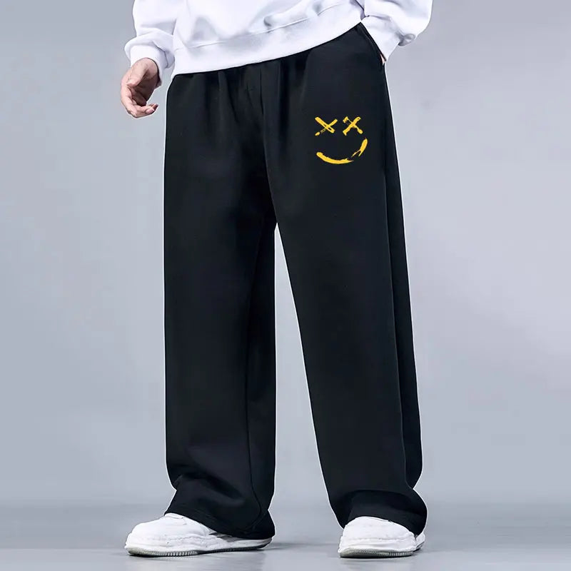 Plus Size Men's Sweatpants Casual Elastic Waist Pants Loose Fit Trendy Sporty Trousers Autumn Winter Spring Jogger Pants 6XL 7XL