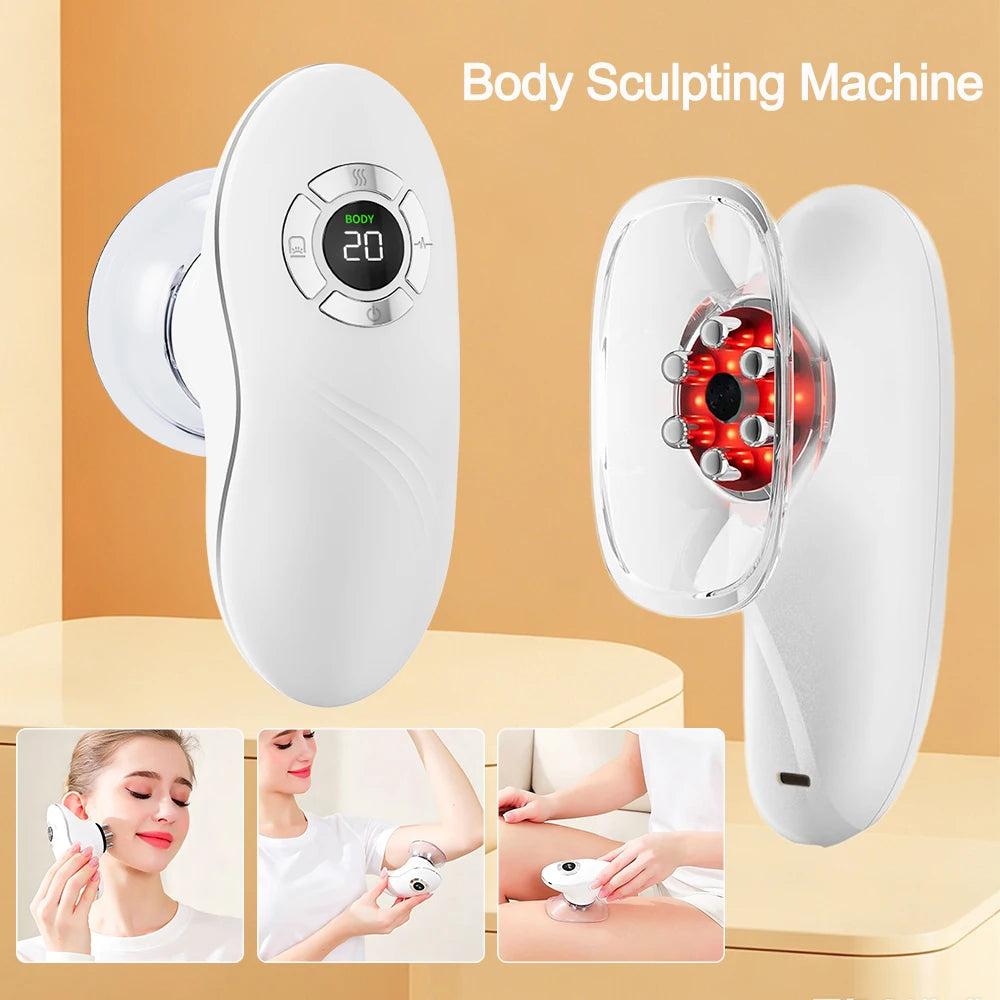 3+1 Body Sculpting Machine Red Light Vacuum Cupping Sculpting Machine Dual Modes Portable Face Body Slimming Massager