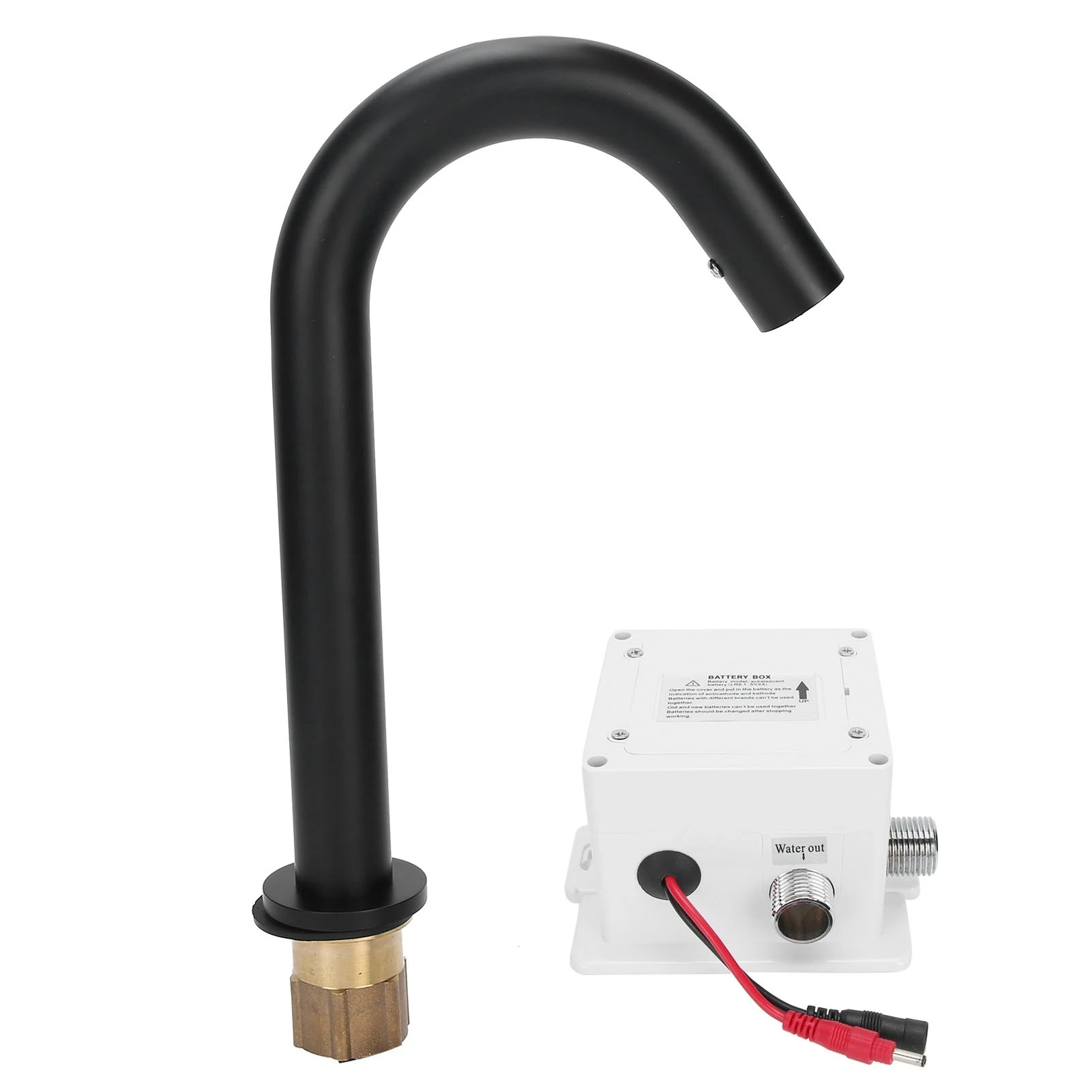 Basin Faucet G1/2 Black Sensor Faucet Copper Vertical Intelligent Automatic Washbasin Tap Kitchen Sink Faucet Single Cold Faucet