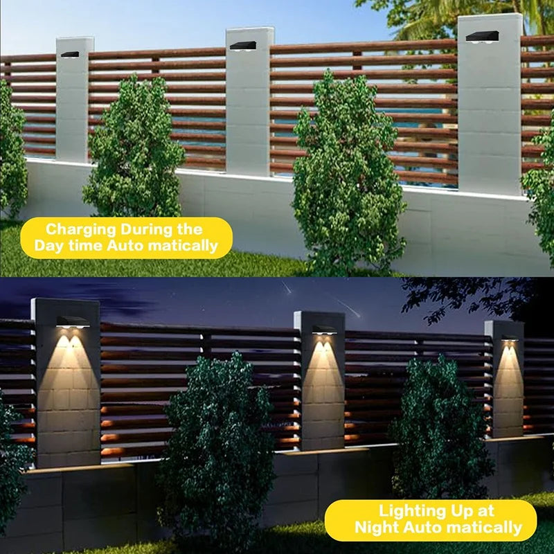 Solar LED Light Outdoor Waterproof Garden Decor Solar Powered Lamp Super Bright Villa Door Number Balcony Sunlight Wall Lighting
