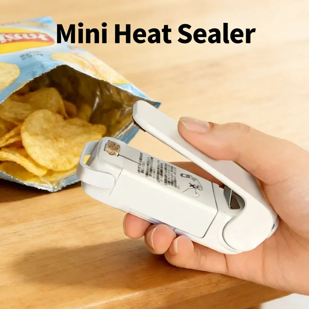Portable Mini Heat Sealer for Plastic Bags Snack Food Bag Sealing Machine Package Closure Sealer Home Kitchen Storage Accessorie