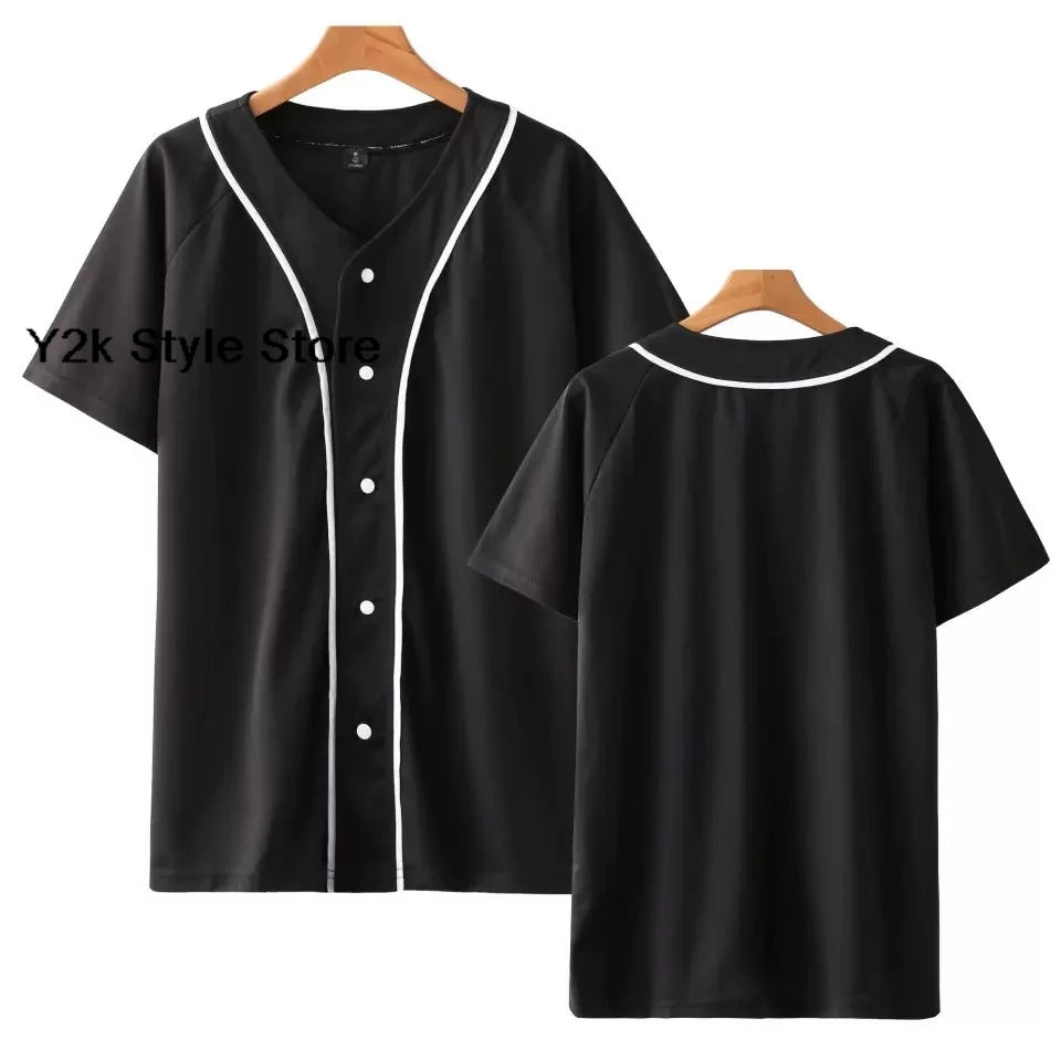 Baseball suit customization Baseball Jersey Harajuku Thin button Baseball Uniform Men/Women Baseball Jersey
