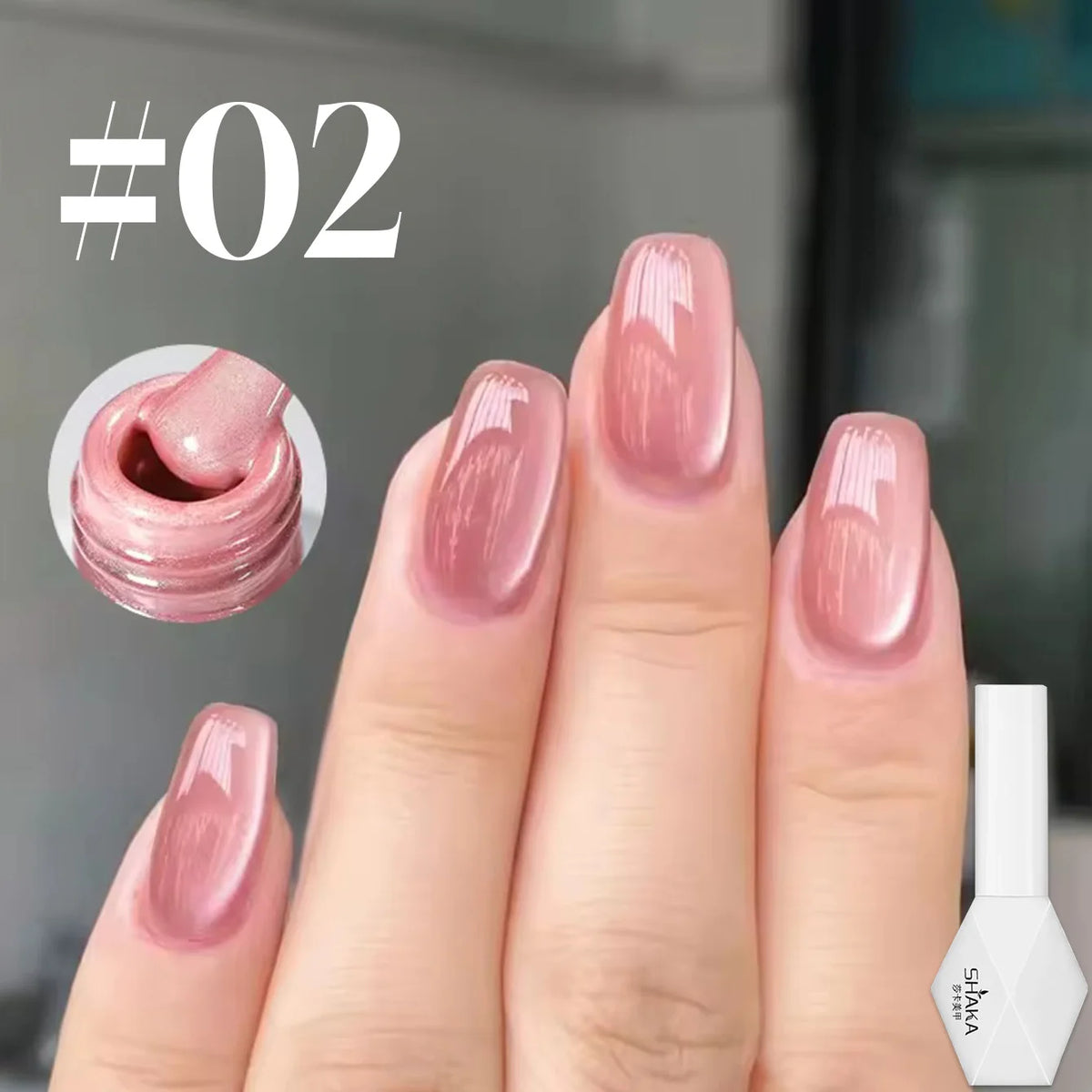 1-12pcs WS Summer Nails White Pink Blue Black Glass Bead Magnetic Gel Nail Polish Semi Permanent UV Soak Off Nail Art Decoration