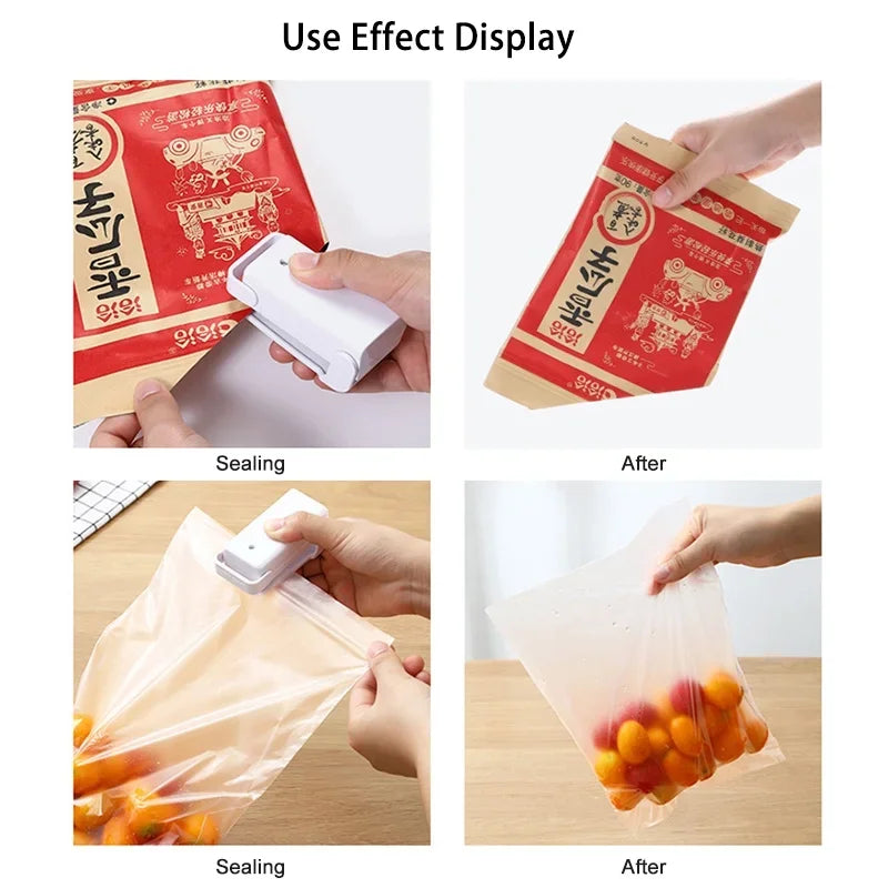 Travel Friendly Portable Small Sealing Machines Storage Plastic For Food Snack Vegetables Sealing Machines Kitchen Accessories
