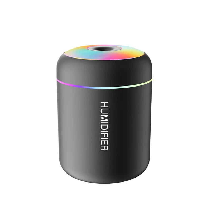 HOMEFISH Mini Air Humidifier Usb Aroma Diffuser Essential Oil Purifier Cool Mist Sprayer Home Bedroom LED Desktop Humidificador