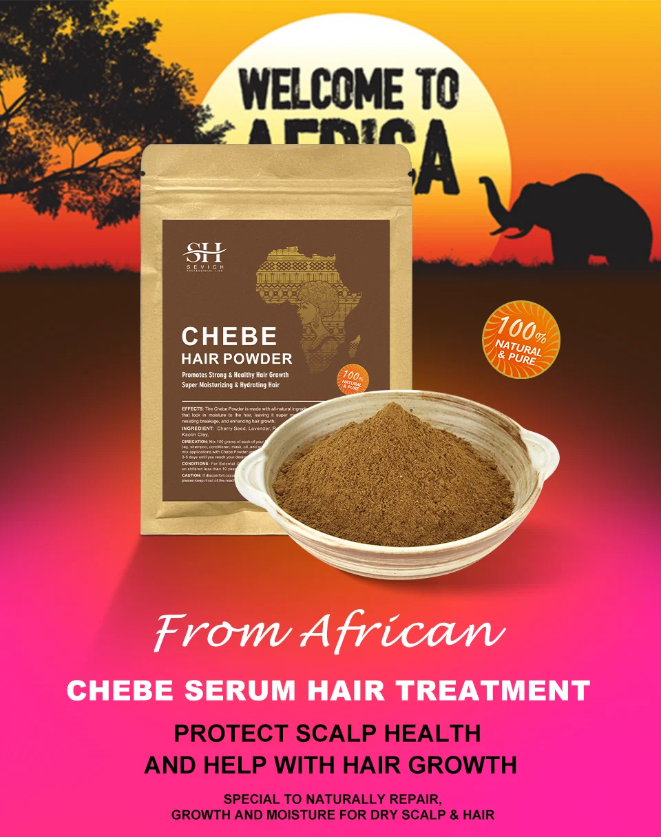 100% Natural Chad Chebe Powder Africa Super Fast Hair Regrowth Anti Hair Break Local Ingredient With Modern Craftsmanship Sevich