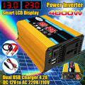 [Hot Sale] 4000W Power Inverter 12V to 220V/110V with USB Port – Solar/Car/Home Use, Pure Sine Wave for LED Display, RV, Camping