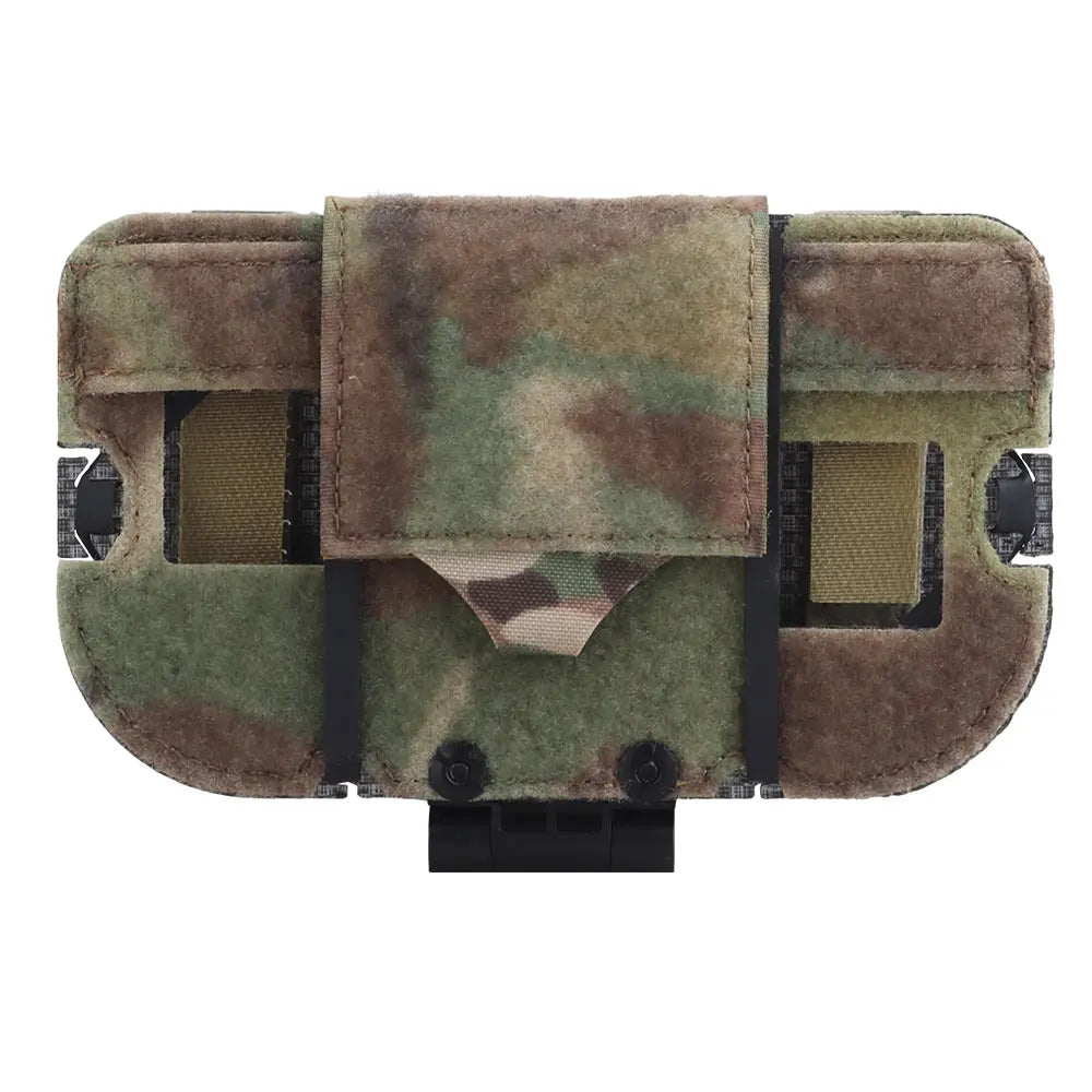 Tactical Phone Pouch with MOLLE/PALS Strap, Foldable Chest Phone Holder for Navigation & Tactical Vest Accessory