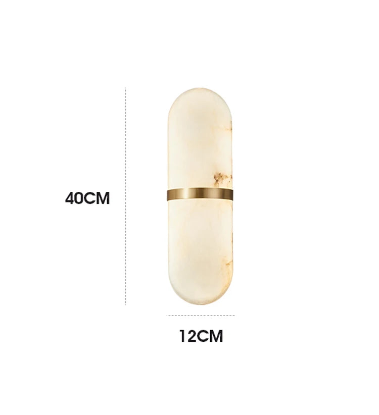 Semicylinder Wall Light Led 12W Imitation Marble Decor Bedside Lamp Living Dining Room Bathroom Doorway Hallway Sconce Lights