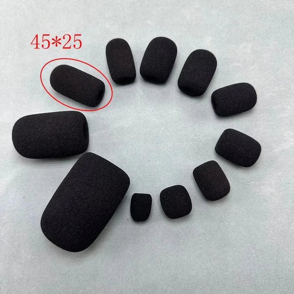 Microphone Cover Headset Replacement Foam Telephone Headphone Mic Case Microphone Windscreen Windshied Sponge 10Pcs