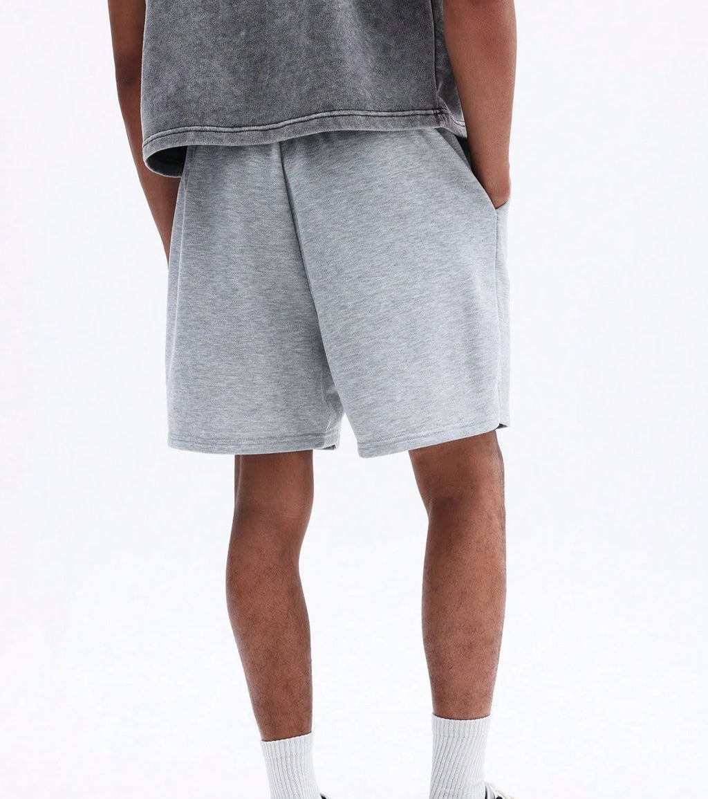 Men's drawstring belt loose casual athletic shorts with side pockets comfortable summer loungewear. Stylish streetwear pants