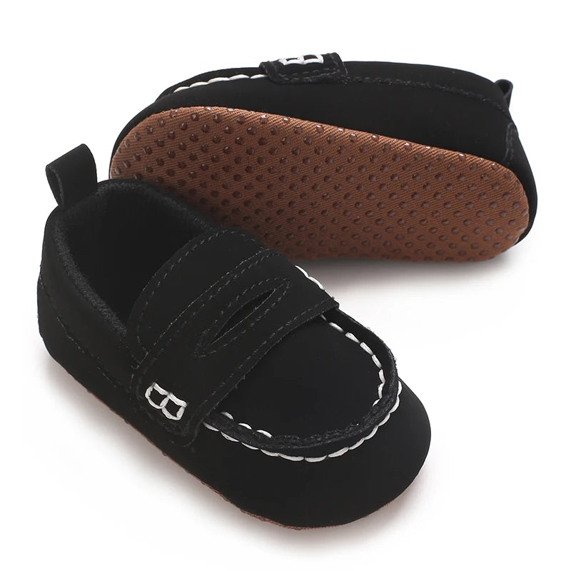 Solid Color Baby Casual Soft Soled Walking Shoes Suitable For 0-1 Year Old Infants And Toddlers Bean Shoes And Forefoot Shoes