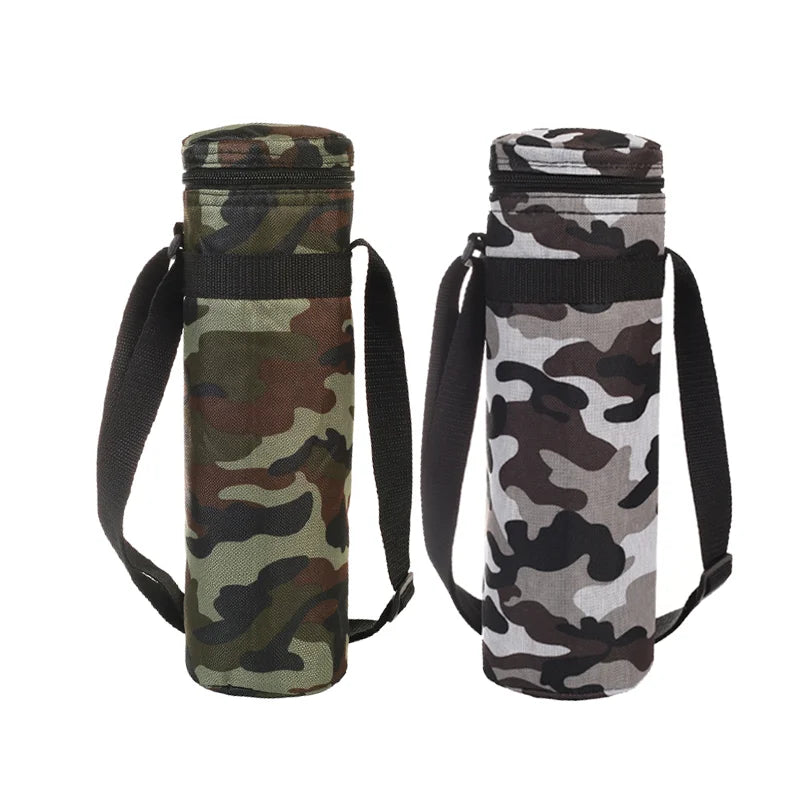 Portable Oxford Cloth Circular Insulated Bottle, Cooler Bags, Camping Accessories, Water Bottle Bag, 1.5L