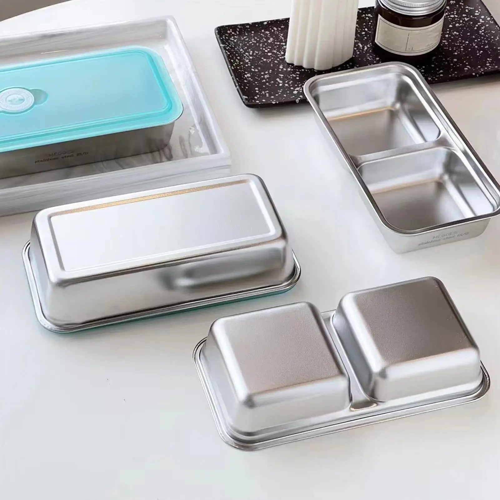 Bento Lunch Box 2-Tier Food Storage Container Reusable Snack Pack case  with Lid Lunch box for Summer Beach Sports
