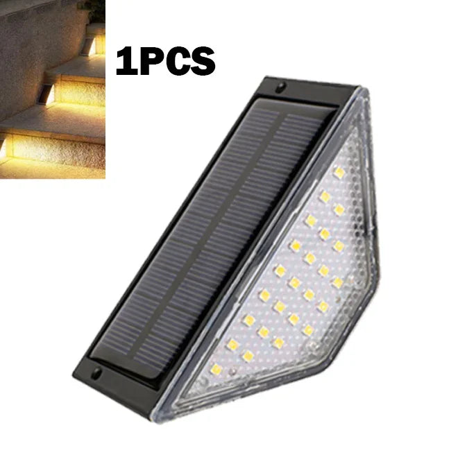 22/24LED Solar Stair Light, IP67 Waterproof Outdoor Step Light, Anti-theft Decorative Lamp for Garden Deck Front Porch Patio