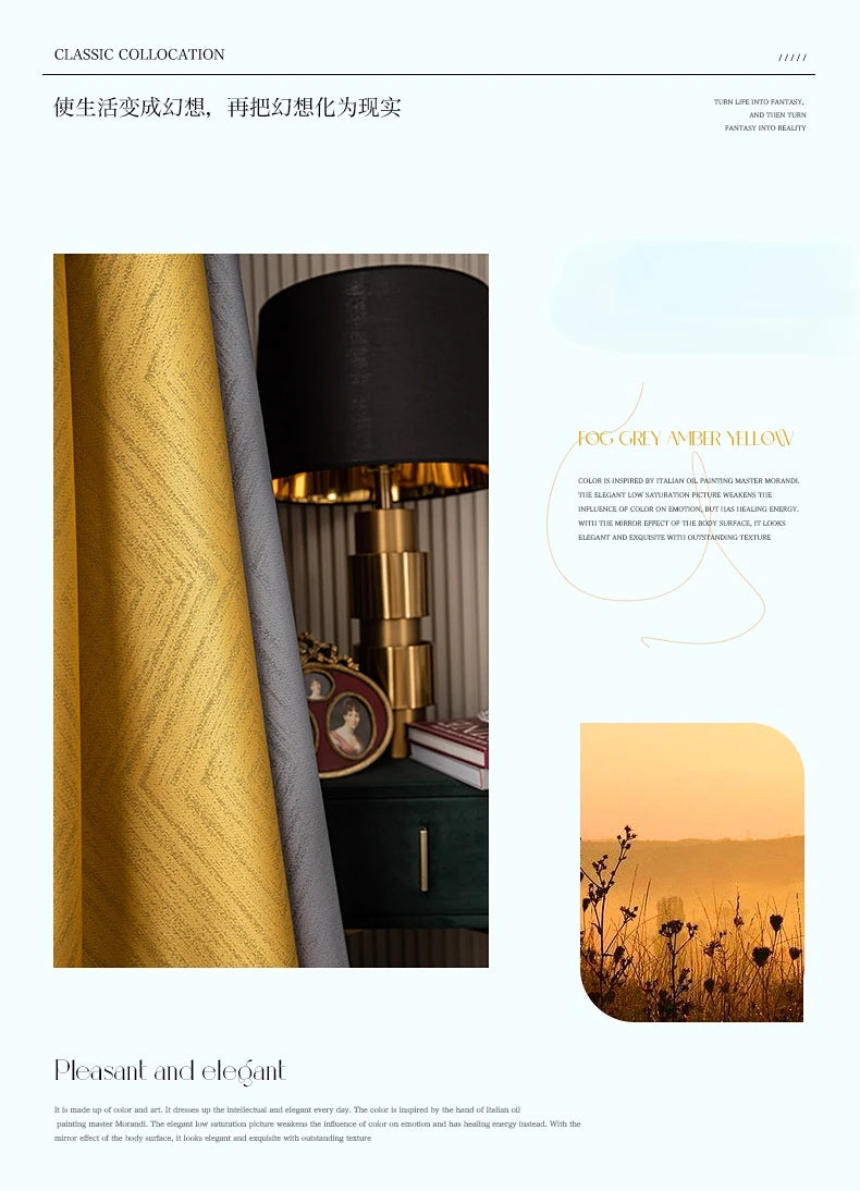 2025 Modern Light Luxury Fully Insulated Blackout Curtain Simple Sunscreen Bedroom Bay Window Curtains Soundproof Study Drapes