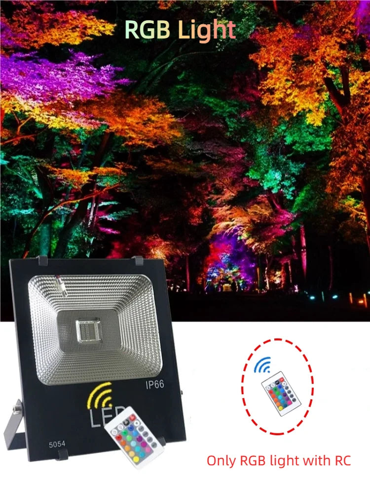 Led Spotlight Colorful Projector Lamp IP66 Outdoor Waterproof Tree Light 10/20/30/50W Garden Green Landscape Patio Lawn Lighting