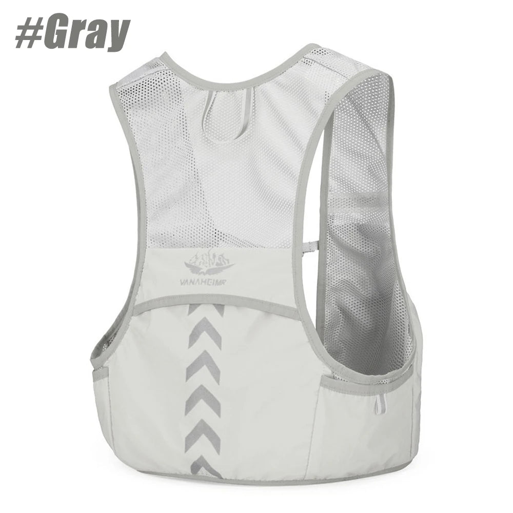 FVXVXV New Running Water Bottle Storage Vest Lightweight Running Vest Reflective Hydration Water Chest Pack With Phone Holder