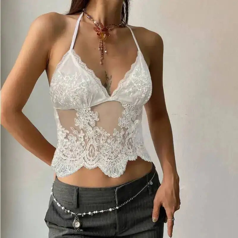 Lace Transparent Mini Dress For Women's Shestyle Embroidery Flower Mesh Transparent Flare Outfits Prom Nightwear Club Long Dress