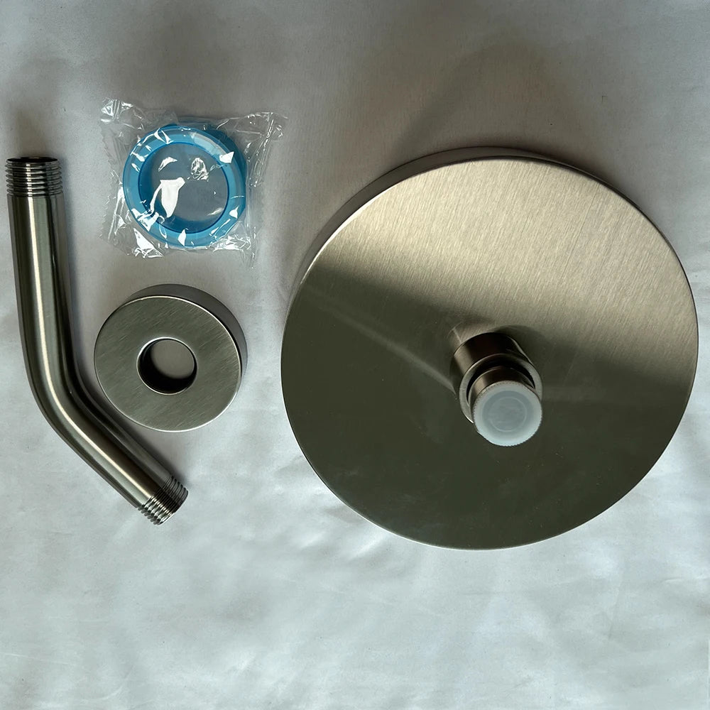 6 Inch Shower Head High Pressure Magic Rainfall  With 360 Adjustable Swivel Ball Joint with Filter Solid Stainless Steel.