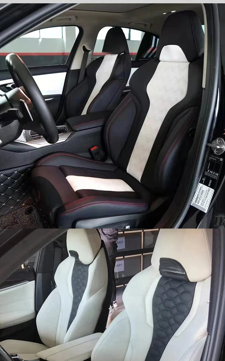 For X3 X5 X6 x7 x4 m3 m5 m6 Series Upgrade M Car Interior Accessories Sport Racing Bucket Seats Custom Leather Cover and Sponge