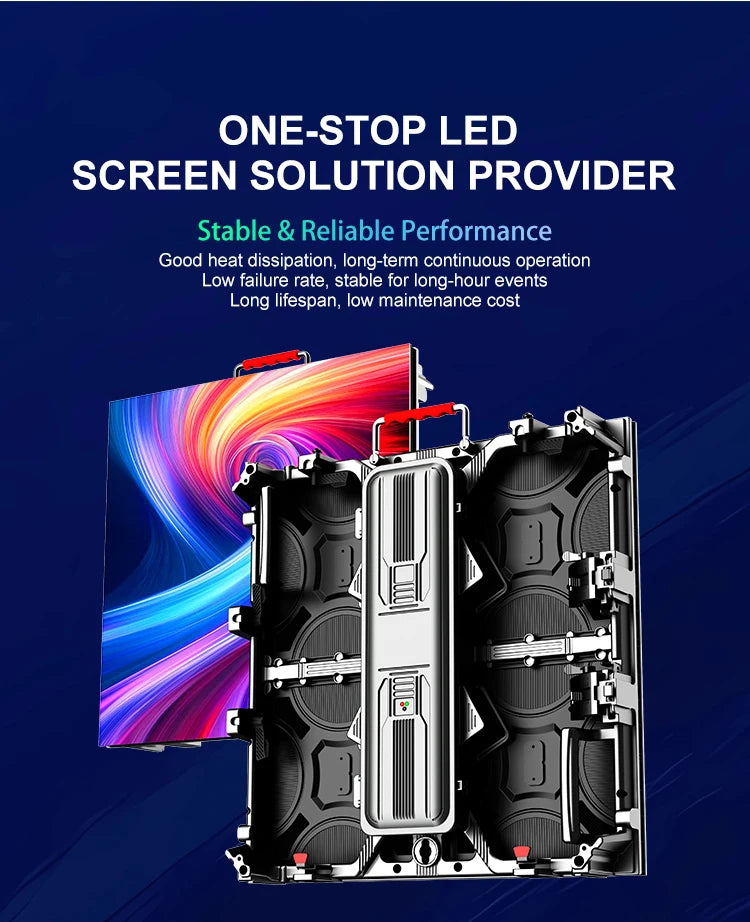 Durable Outdoor P2.976 LED Display 4K Full Color 500x500 Rental LED Screen for Advertising Billboard