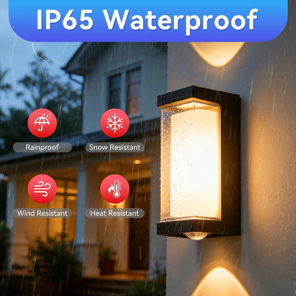 Outdoor Wall Light 85-265V IP65 Waterproof 25W 12W Garden Corridor Balcony wall lamp courtyard Decor Warm Light exterior Stairs