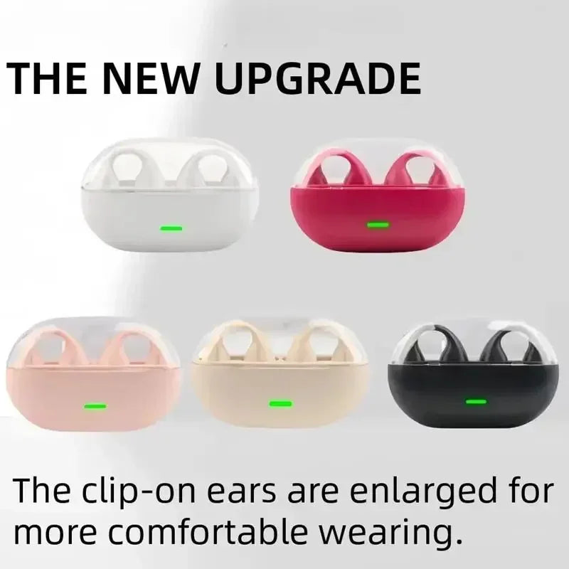 New Earclip Wireless Bluetooth Headset OWS Touch Light Mini High Quality Earplugs Anti Sweat HD Sound Stereo Universal Headset