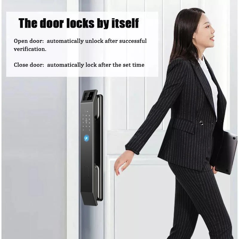 Tuya 3D Face Recognition Unlock Digital Password Door Lock With Camera FIngerprint Password Unlock Keyless Electronic Lock