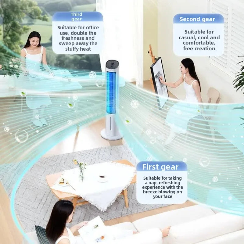 Evaporative Air Circulator with Humidifier,  Energy-Saving Bladeless Cooler Fan, Strong Wind Super Quiet Durable for Room Office