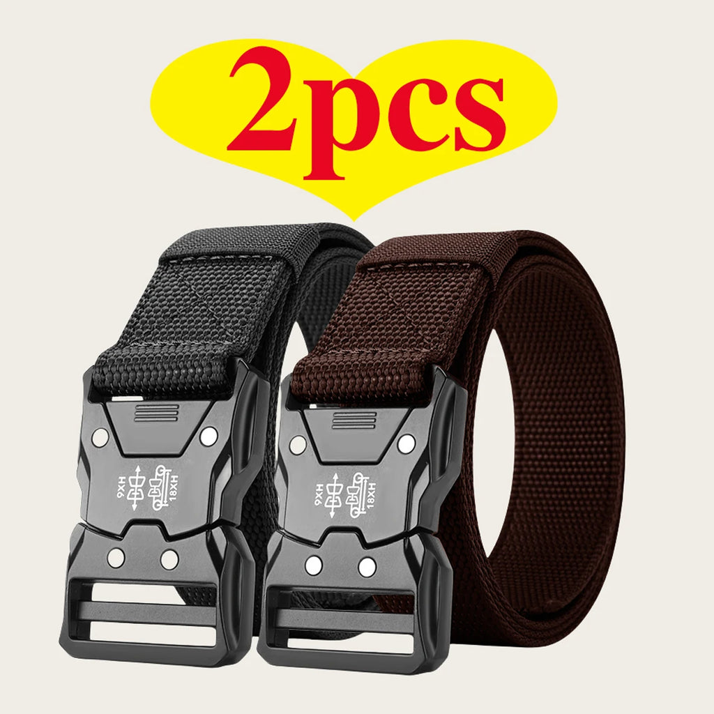 2-Piece Set, Men's Outdoor Sports Quick-Release Multi-Functional Symmetrical Buckle Multi-Functional Farm Work Gardening Belt